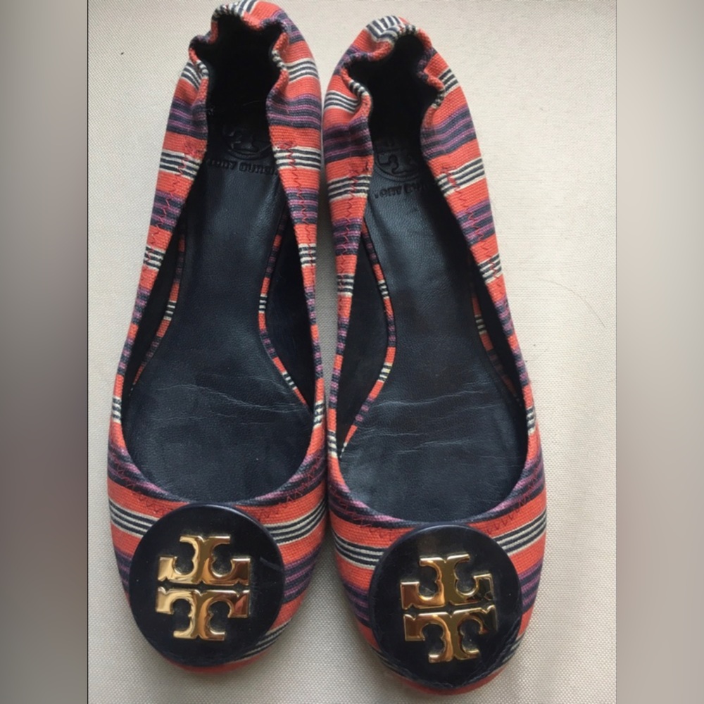 Tory Burch Women's Multicolor Striped Flats